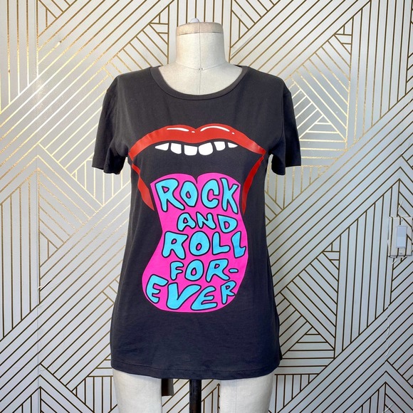 Chaser Rock and Roll Forever Tee Gray Black - Picture 1 of 10